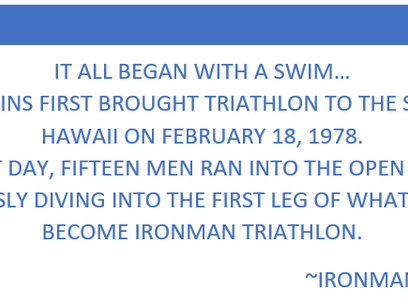 A quote about ironman triathlon.