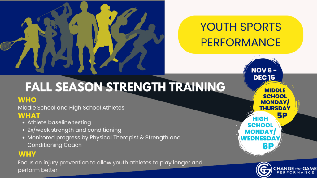 Youth sports performance fall season strength training.